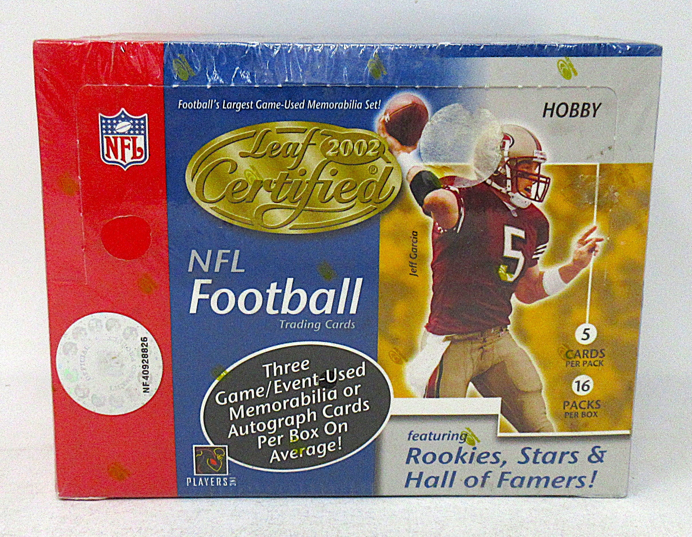 2002 Leaf Certified Football Box (Hobby) (16/5)