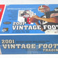 2001 Upper Deck Vintage Football Box (Hobby) (24/10)