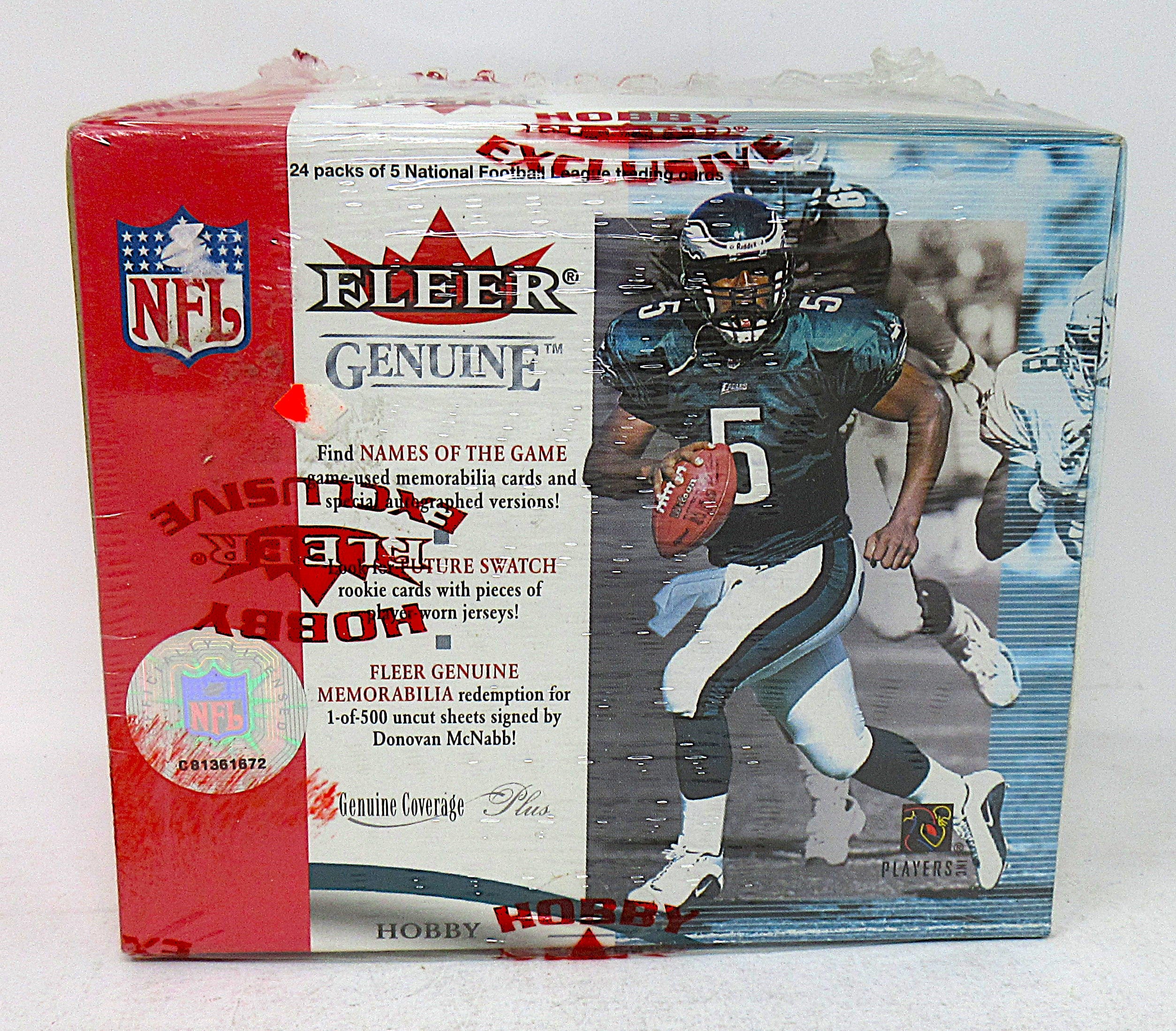 2001 Fleer Genuine Football Box (Hobby) (24/5)