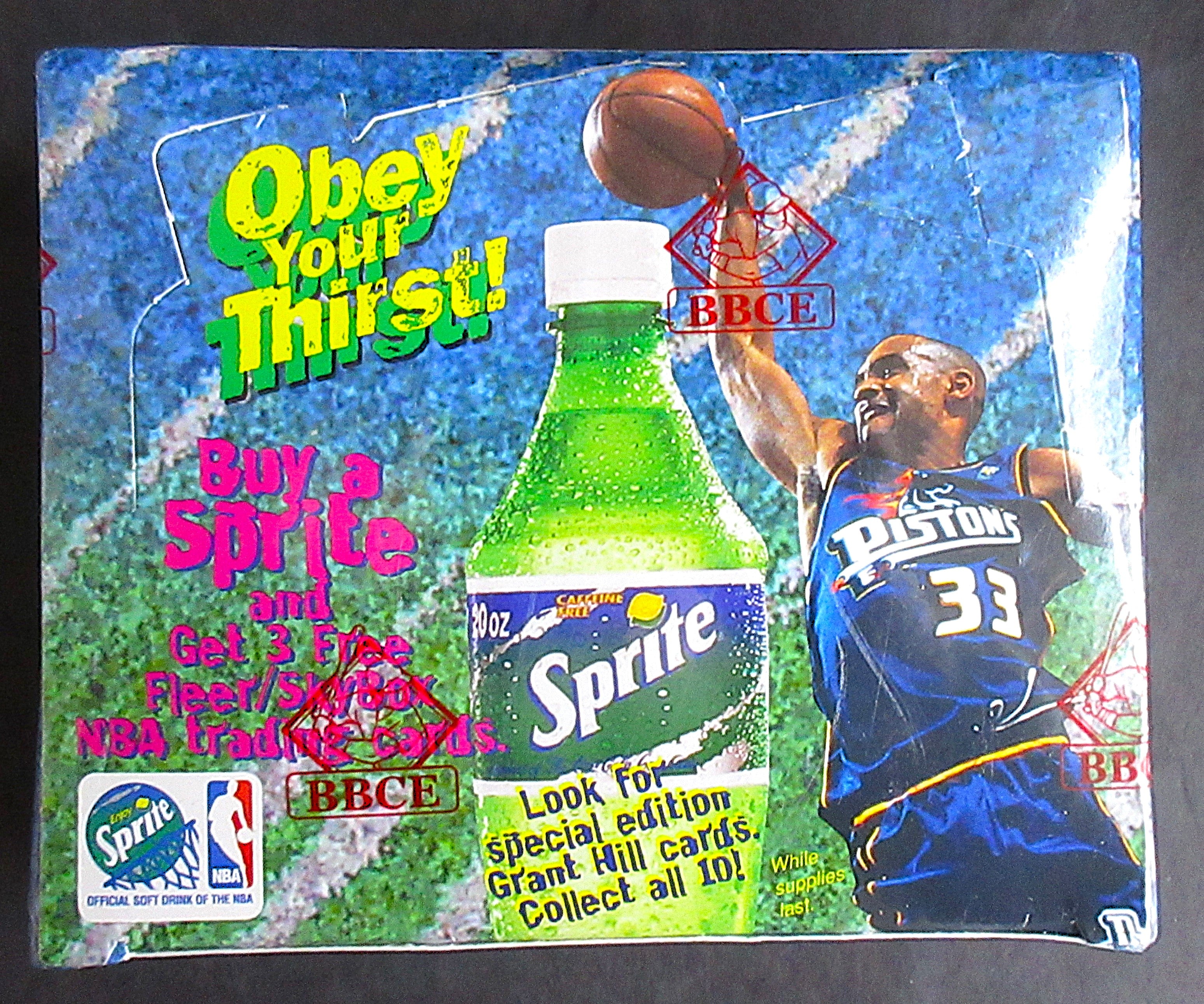 1996/97 Fleer Sprite Basketball Cello Box (48/3) (BBCE)