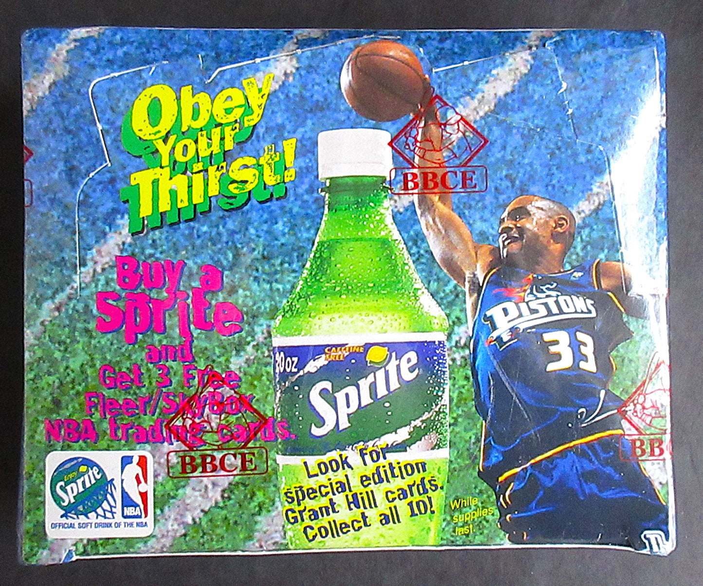 1996/97 Fleer Sprite Basketball Cello Box (48/3) (BBCE)