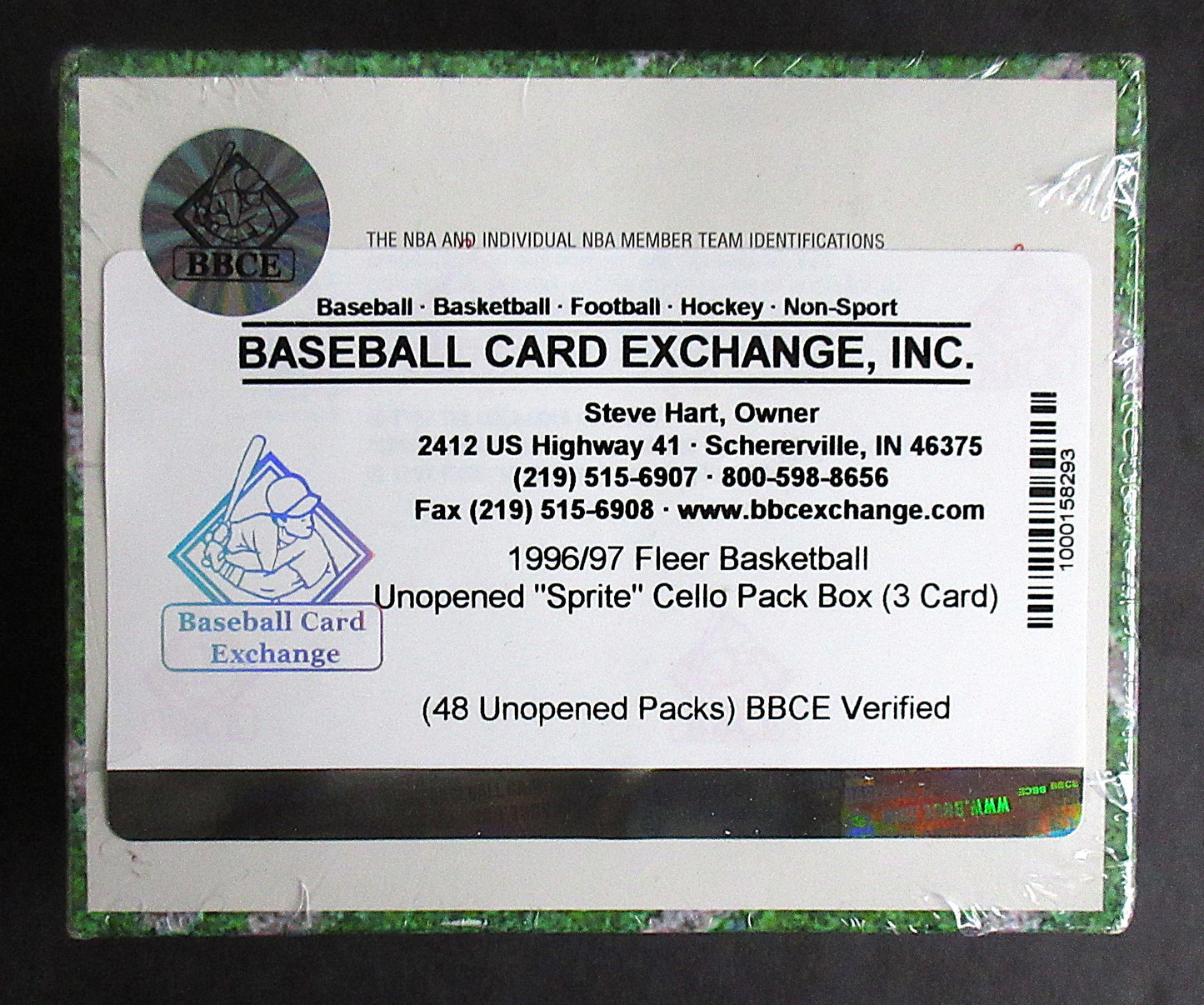 1996/97 Fleer Sprite Basketball Cello Box (48/3) (BBCE)