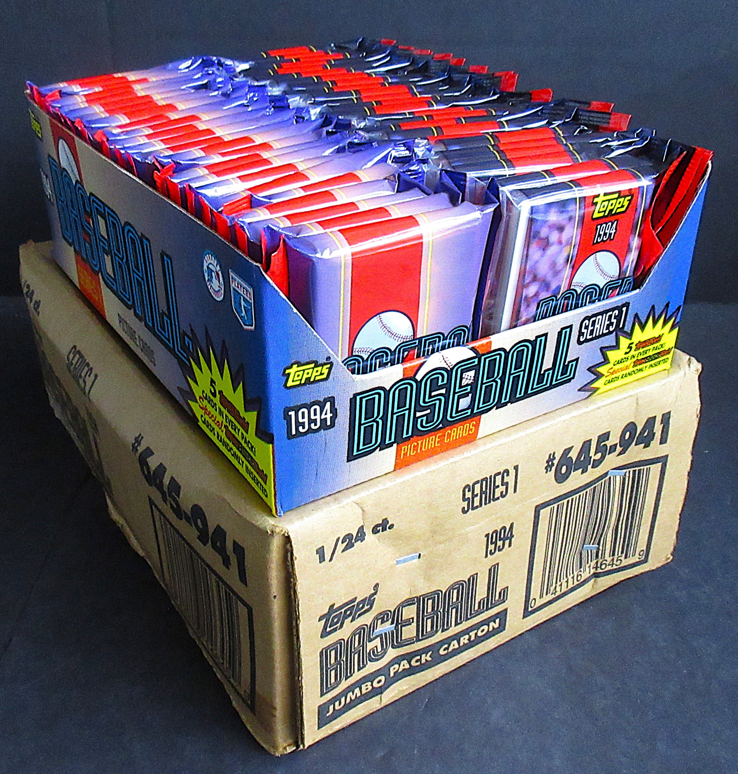 1994 Topps Baseball Series 1 Jumbo Box (24/56+5)