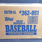 1995 Topps Baseball Series 1 Case (Retail) (20 Box)