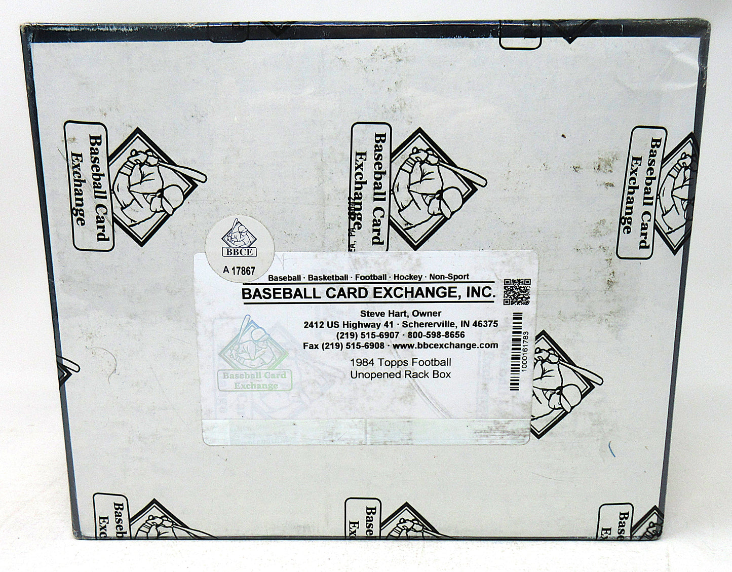 1984 Topps Football Unopened Rack Box (BBCE) (A17867)