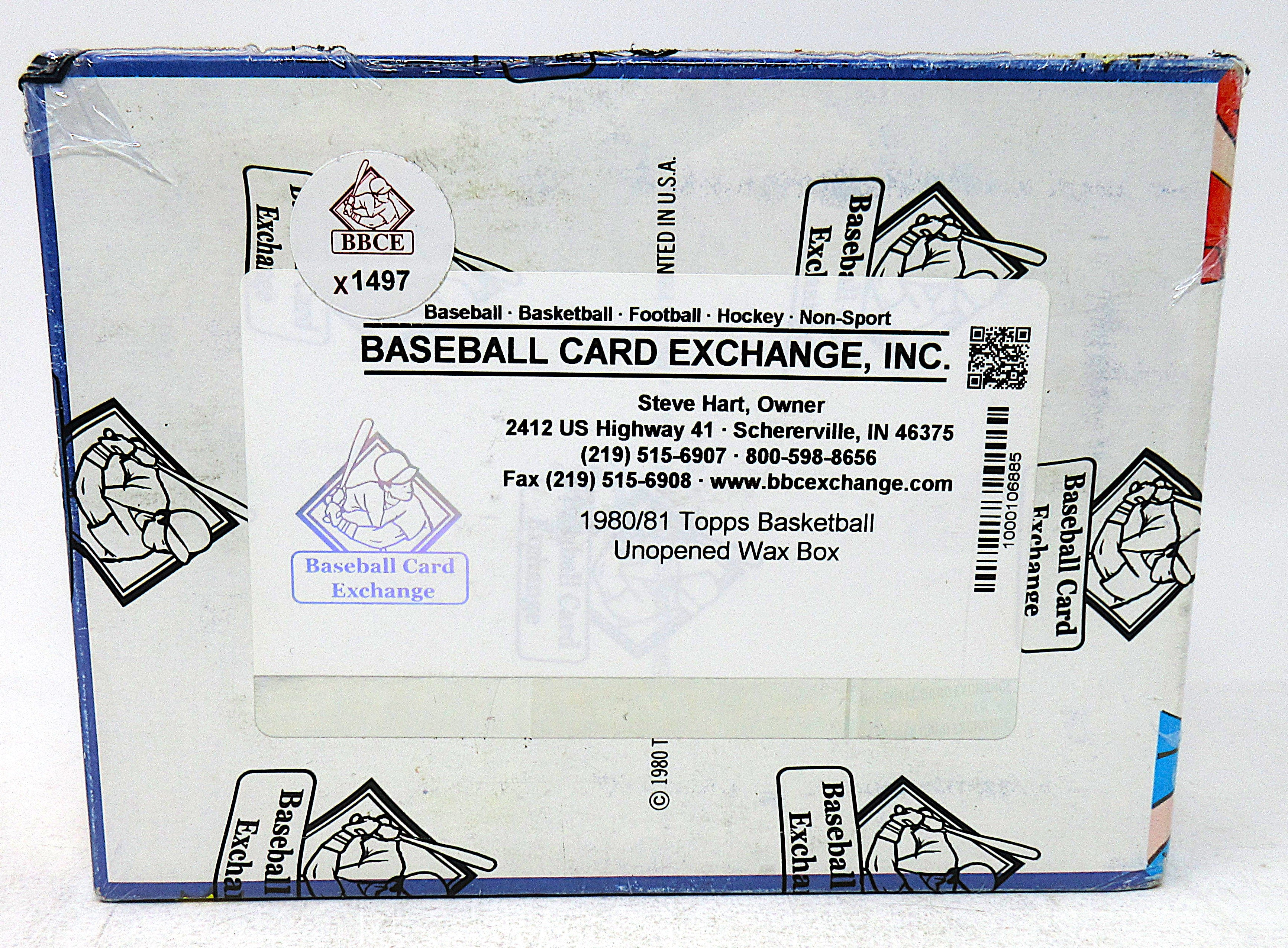 1980/81 Topps Basketball Unopened Wax Box (BBCE) (X1497