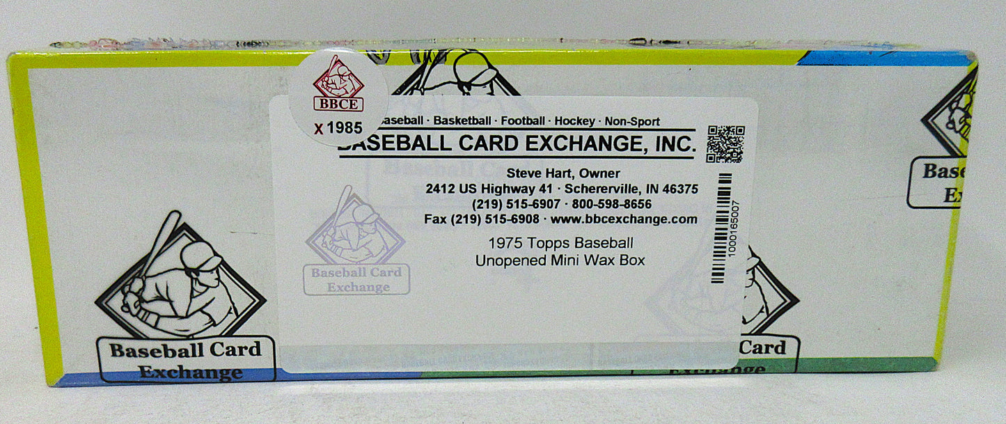 1975 Topps Baseball Unopened Mini Wax Box (BBCE) (X1985)