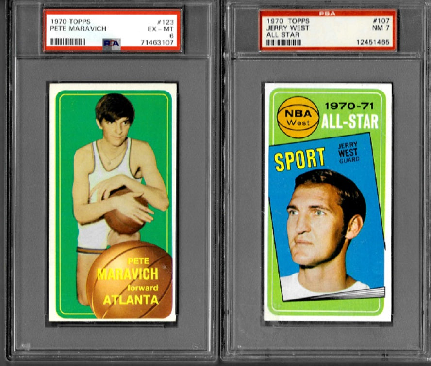 1970/71 Topps Basketball Complete Set (175) EX EX/MT (w/ PSA) (24-576)