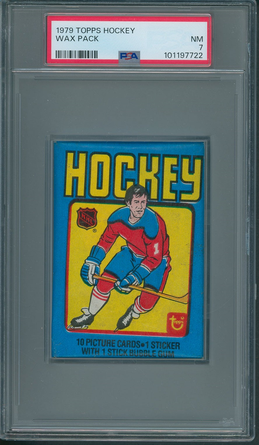 1979 1979/80 Topps Hockey Unopened Wax Pack PSA 7