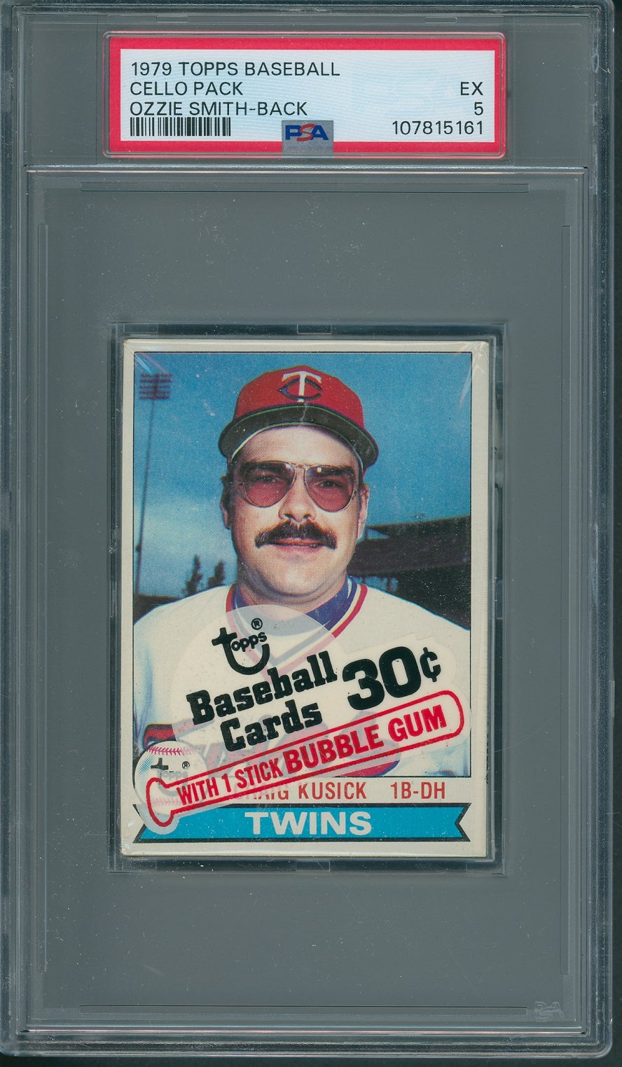 1979 Topps Baseball Unopened Cello Pack PSA 5 Smith Back *5161