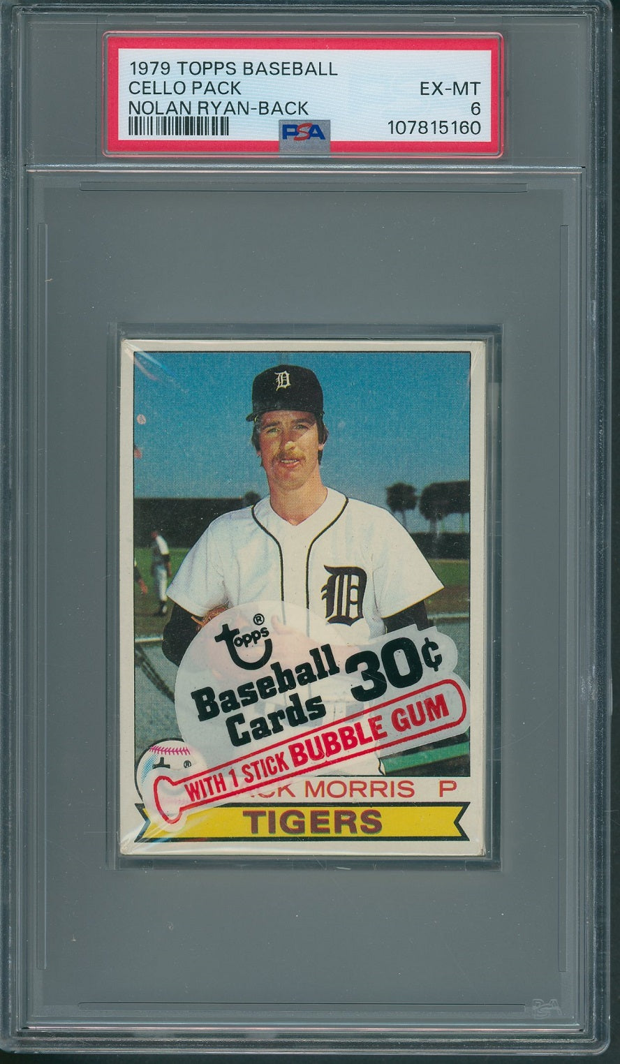 1979 Topps Baseball Unopened Cello Pack PSA 6 Ryan Back *5160