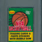 1987 1987/88 Fleer Basketball Unopened Wax Pack PSA 9