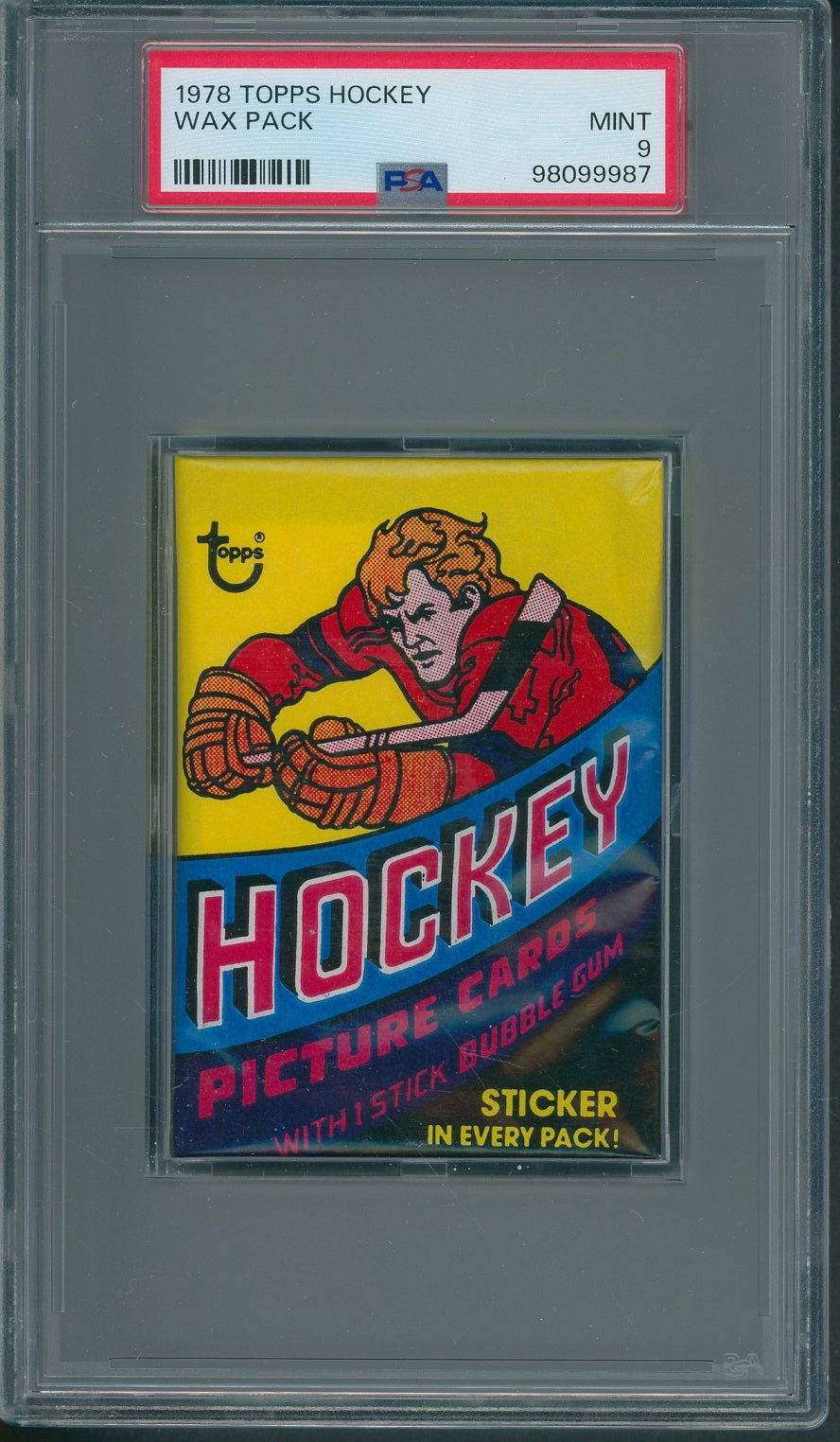 1978 1978/79 Topps Hockey Unopened Wax Pack PSA 9