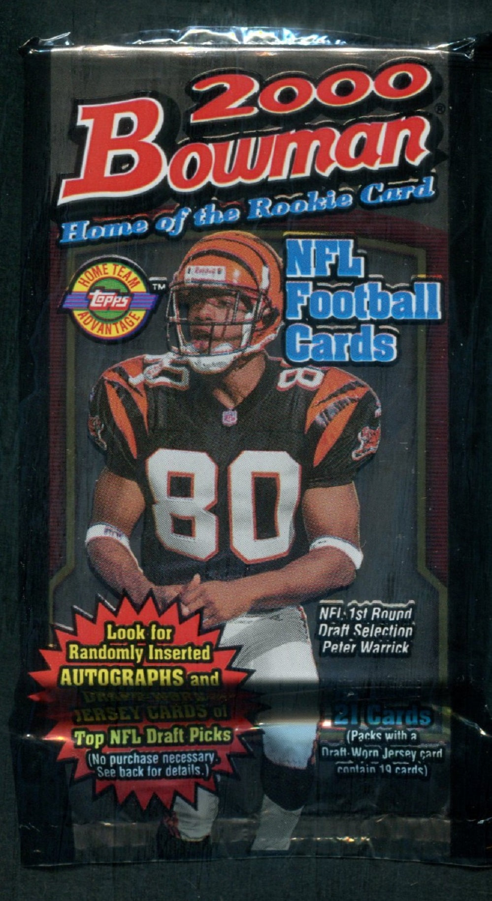 2000 Bowman Football Unopened Jumbo Pack (HTA)