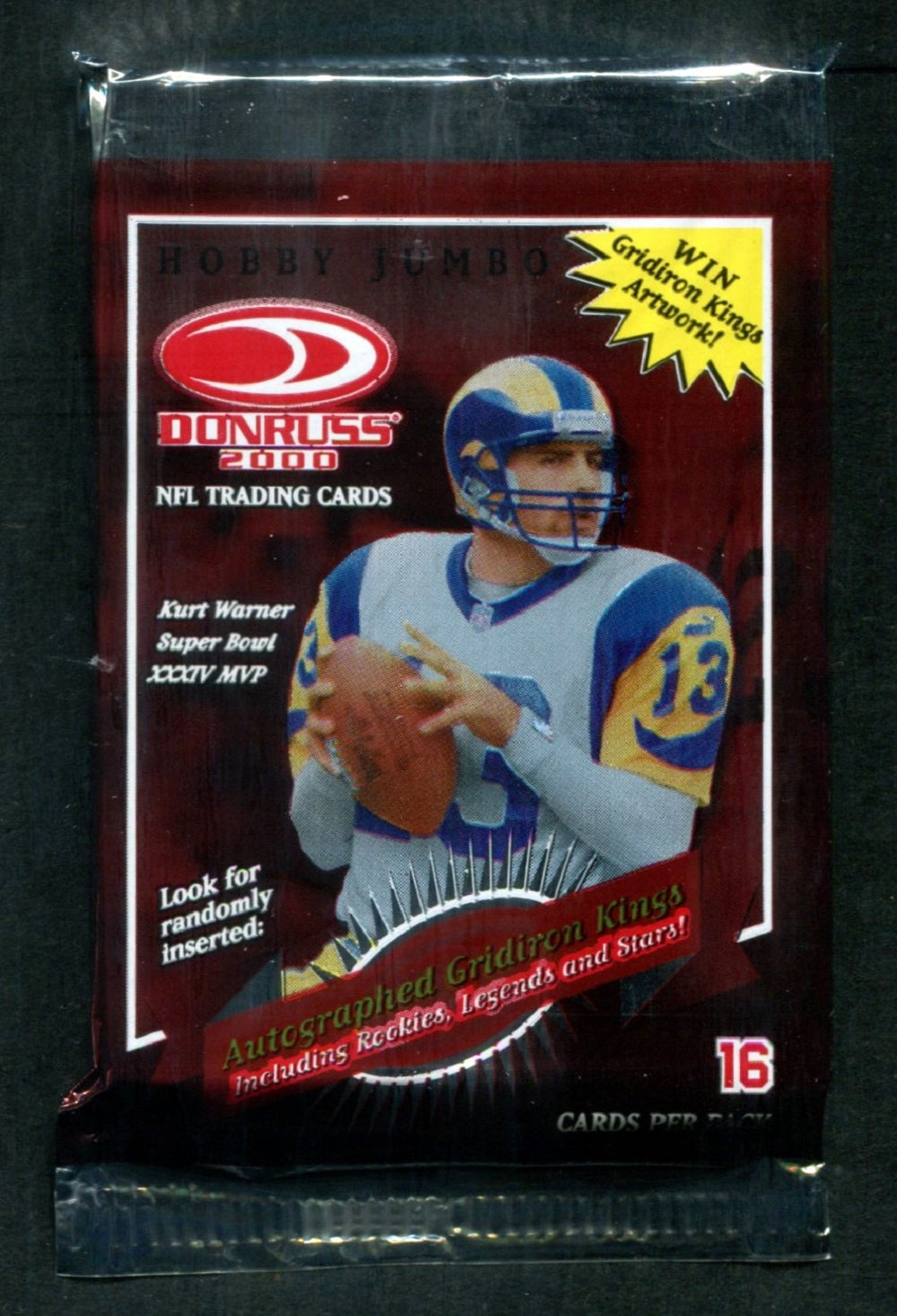 2000 Donruss Football Unopened Jumbo Pack (Hobby)