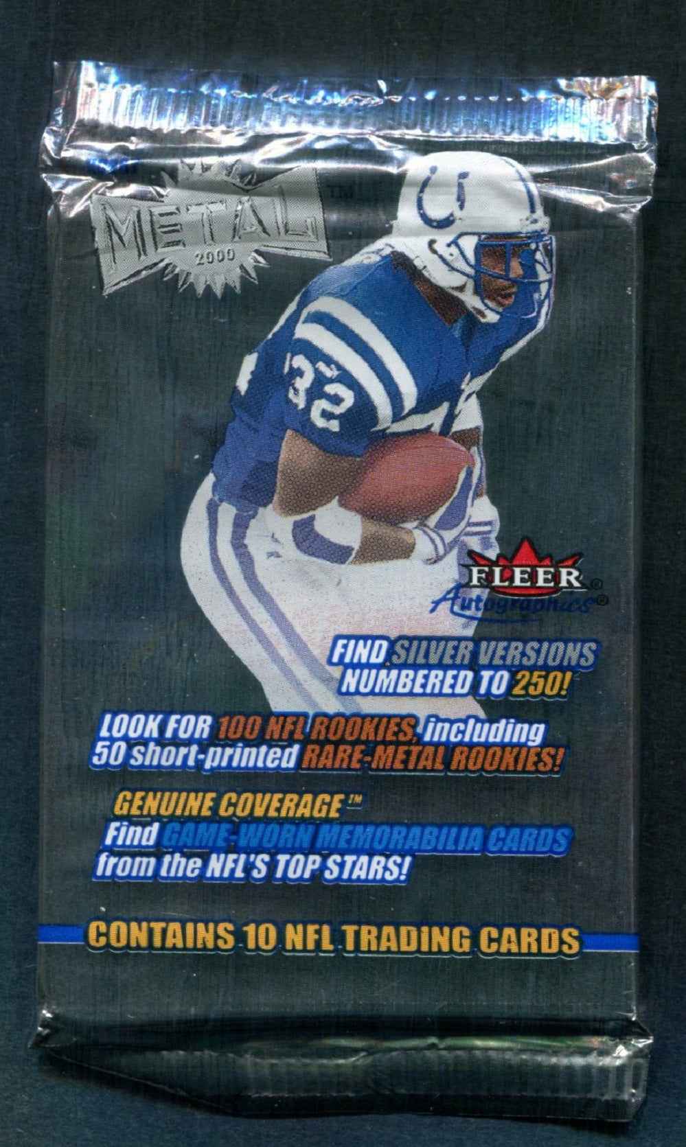 2000 Fleer Metal Football Unopened Pack (Hobby)