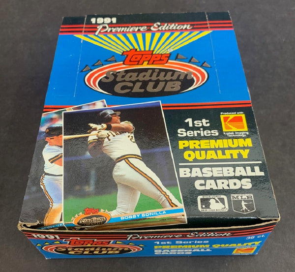 1991 topps stadium club charter member limited edition cards Baseball Series 1 Box (36/12) – Baseball Card Exchange Condition:Dented Corner Collectible Publisher_Bandai Sell Us Your Pokemon