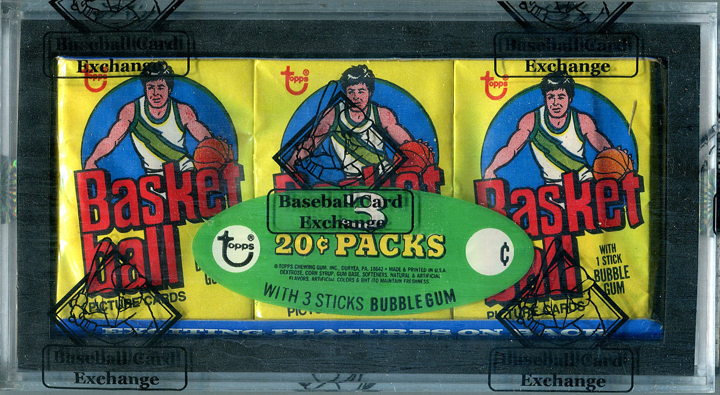 1978/79 Topps Basketball Unopened Wax Pack Tray (BBCE)