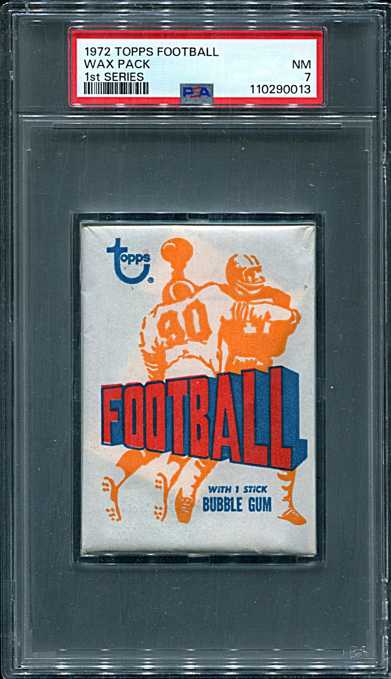 1972 Topps Football Unopened 1st Series Wax Pack PSA 7