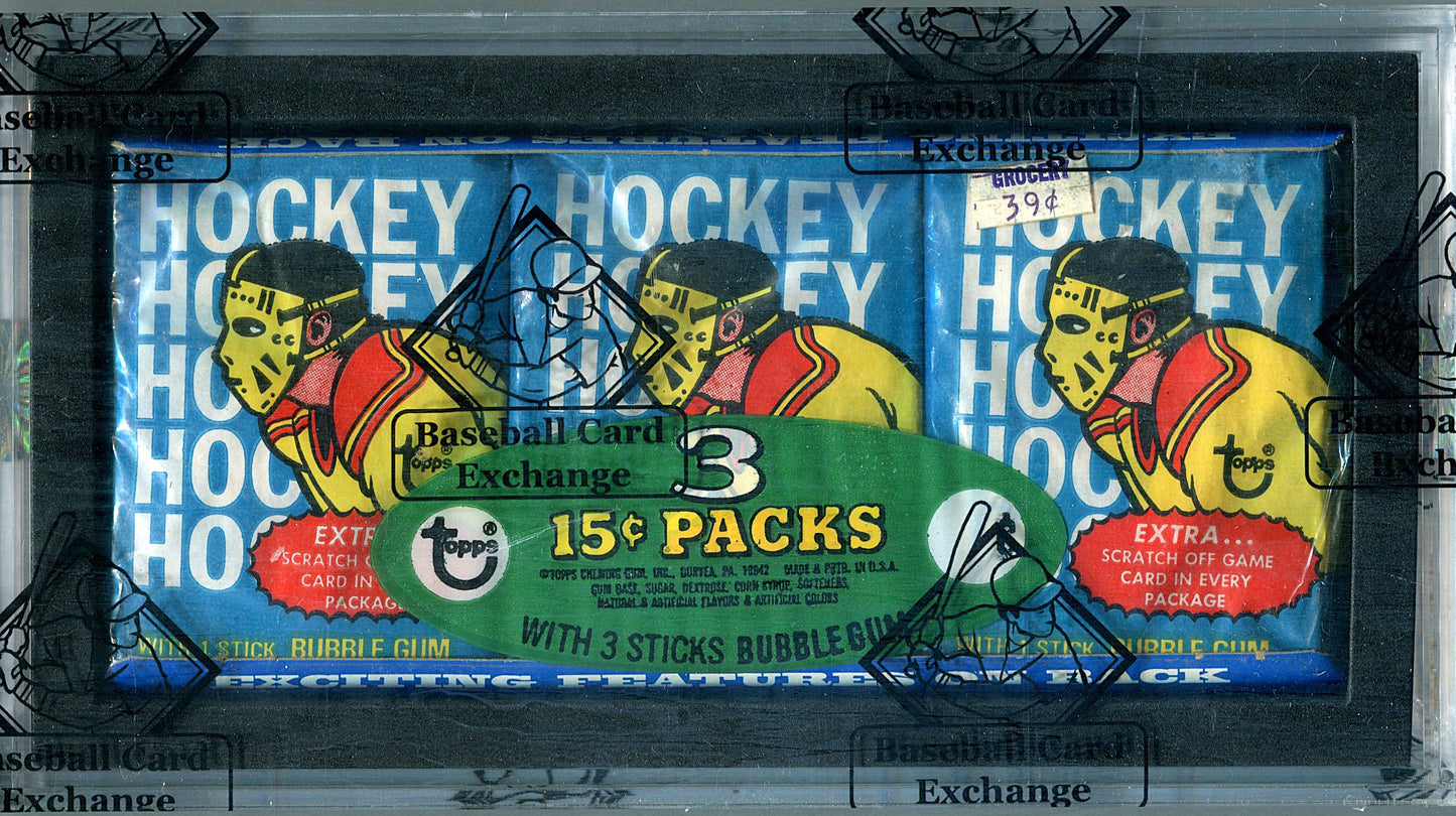 1974/75 Topps Hockey Unopened Wax Pack Tray