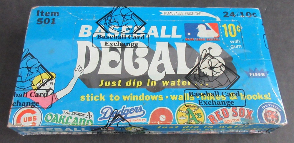 1971 1972 Fleer Baseball Decals Unopened Wax Box (BBCE) (A15365) (Please Read)