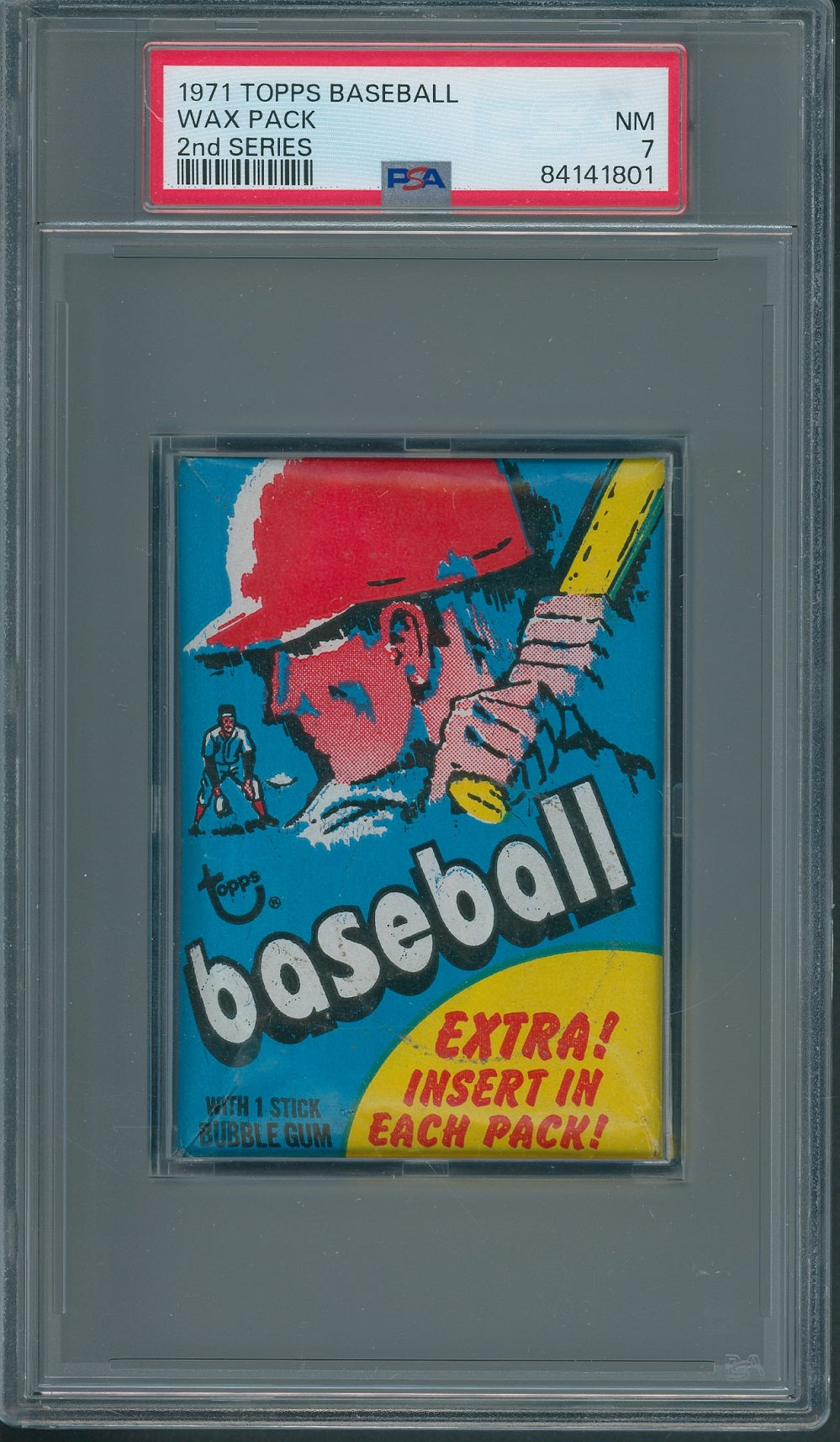 1971 Topps Baseball Unopened 2nd Series Wax Pack PSA 7 *1801