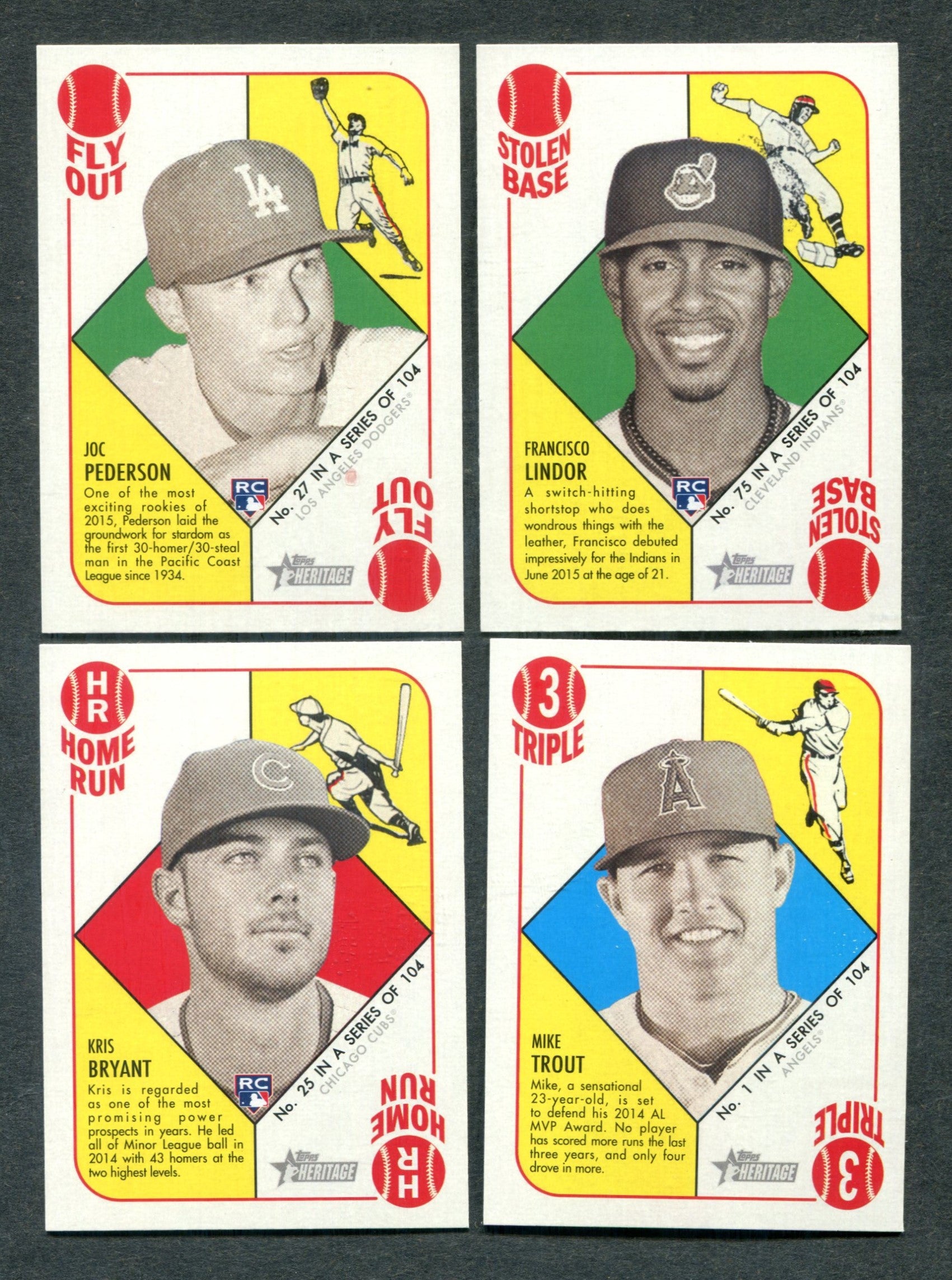 2015 Topps Heritage '51 Baseball Complete Set (104)