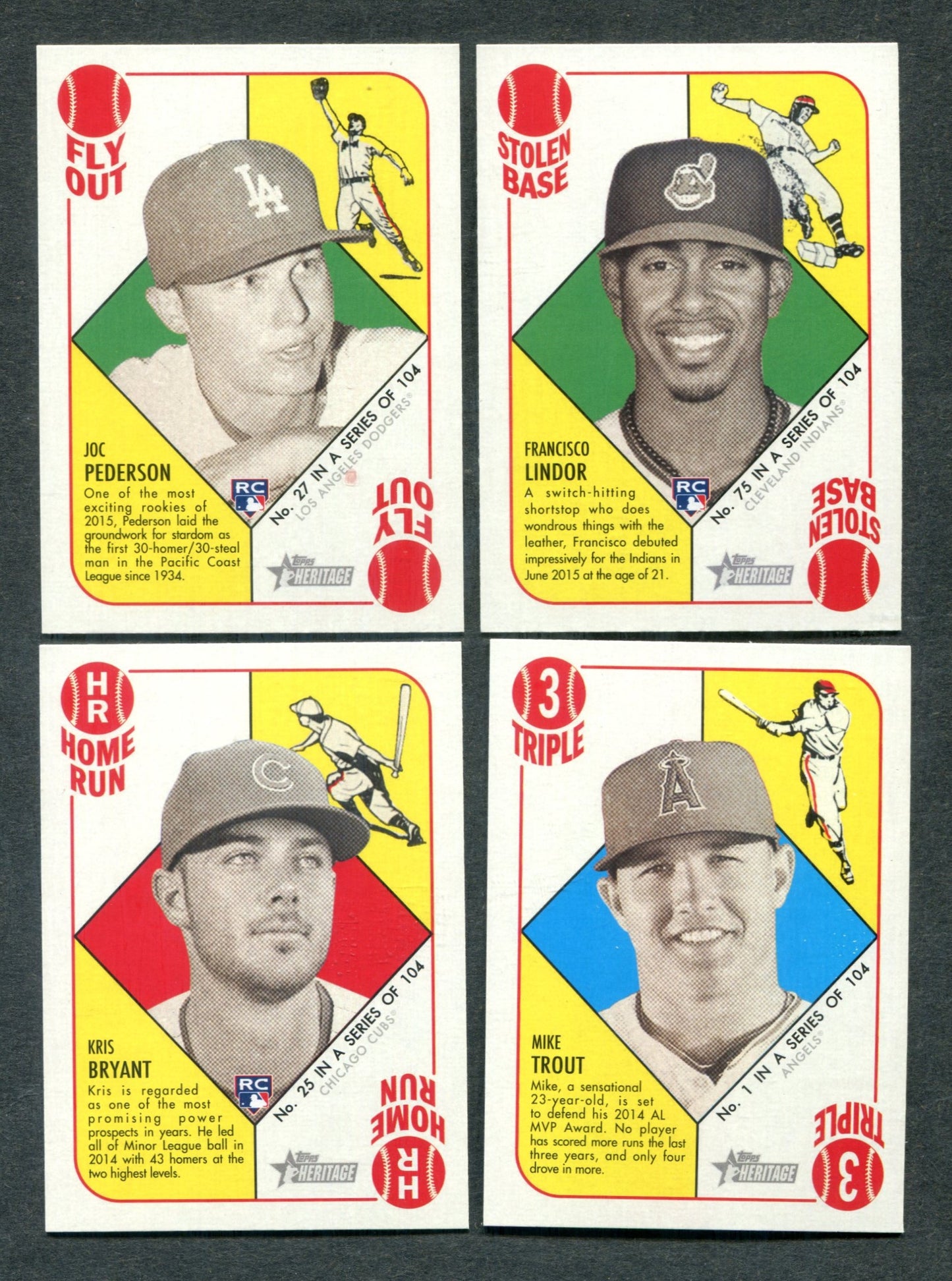 2015 Topps Heritage '51 Baseball Complete Set (104)