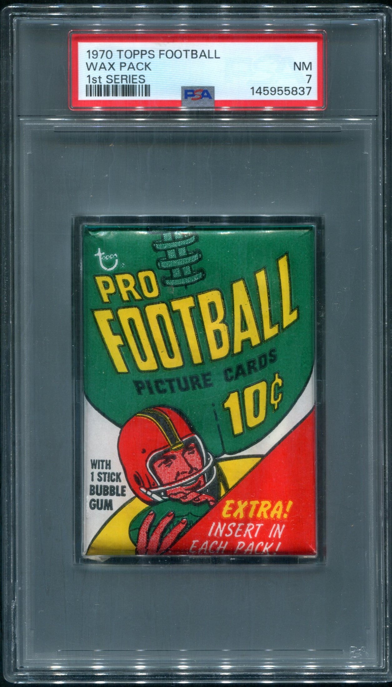 1970 Topps Football Unopened 1st Series Wax Pack PSA 7 *5837