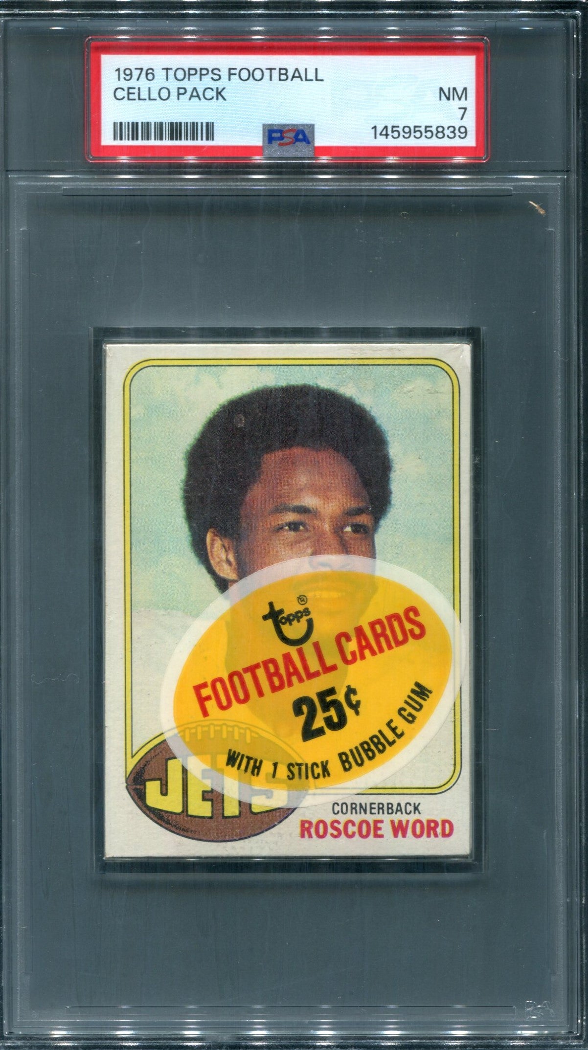 1976 Topps Football Unopened Cello Pack PSA 7 *5839