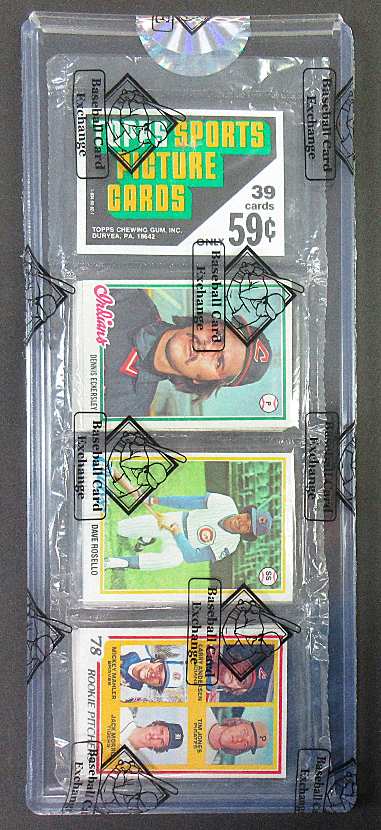 1978 Topps Baseball Unopened Rack Pack (Jack Morris RC Top / Dennis Eckersley Top) (BBCE) (27743)