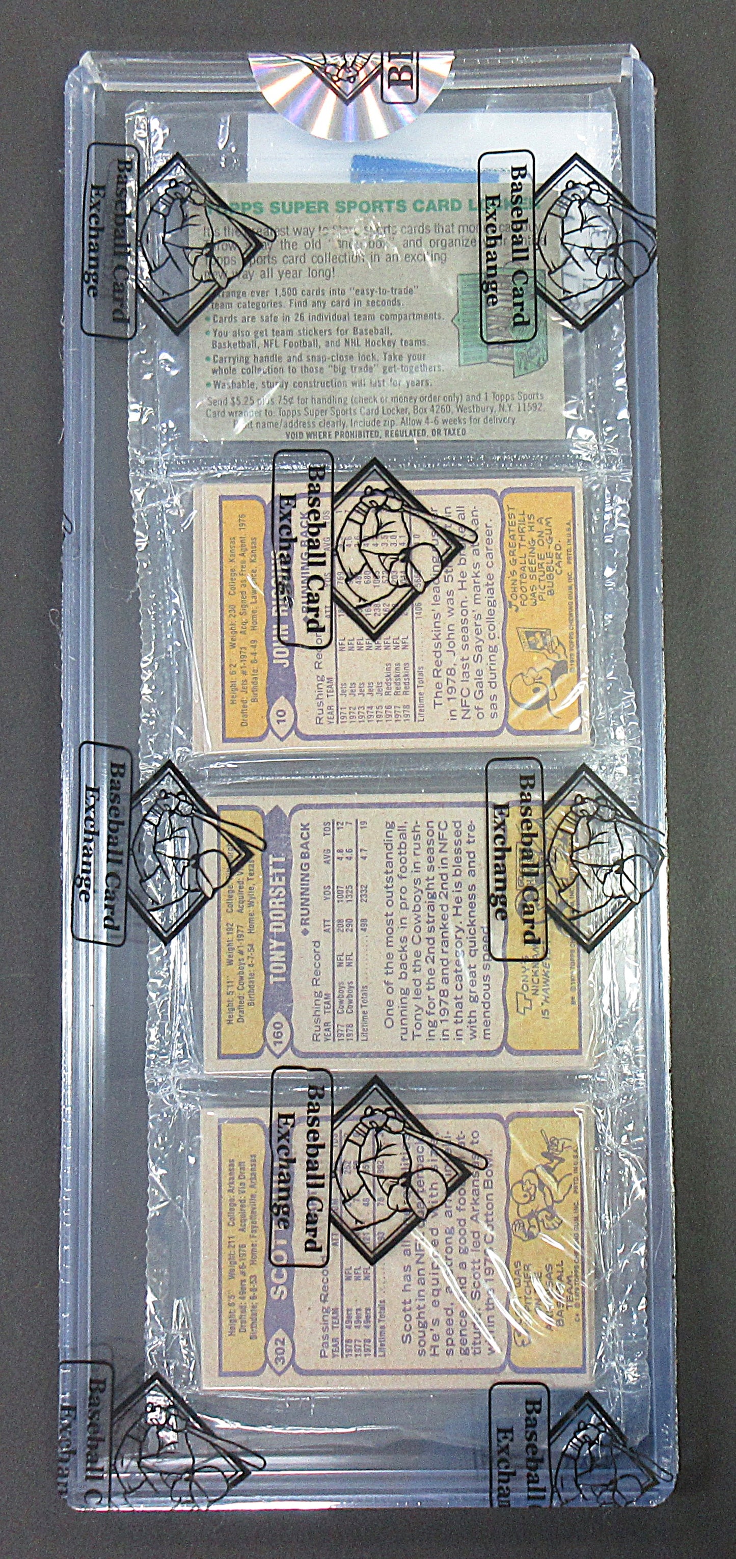 1979 Topps Football Unopened Rack Pack (Tony Dorsett Back) (BBCE) (27754)
