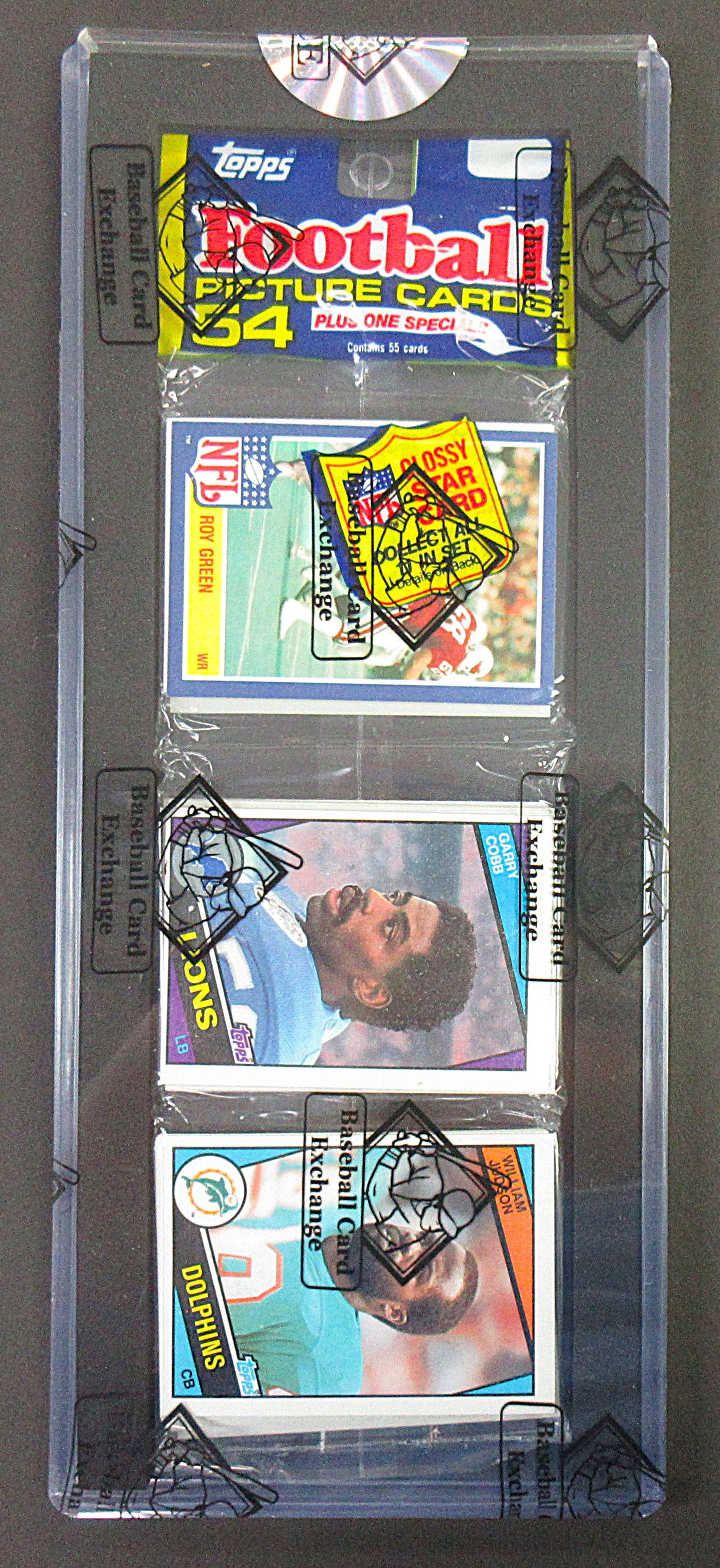 1984 Topps Football Unopened Rack Pack (Joe Montana Back) (BBCE) (27756)