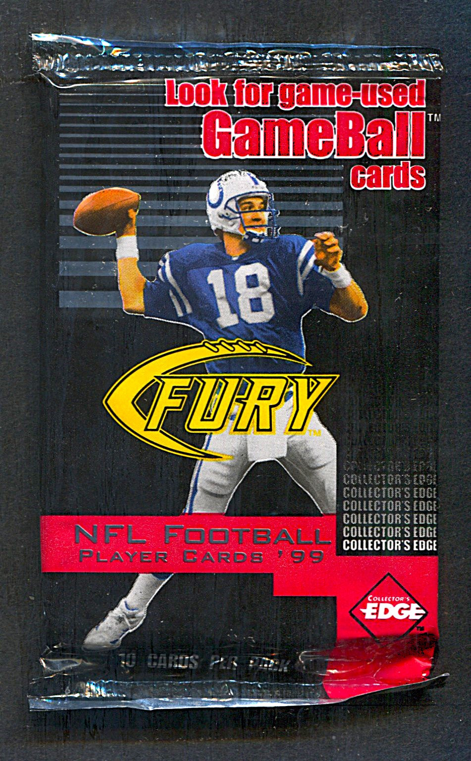 1999 Collector's Edge Fury Football Unopened Pack (10)