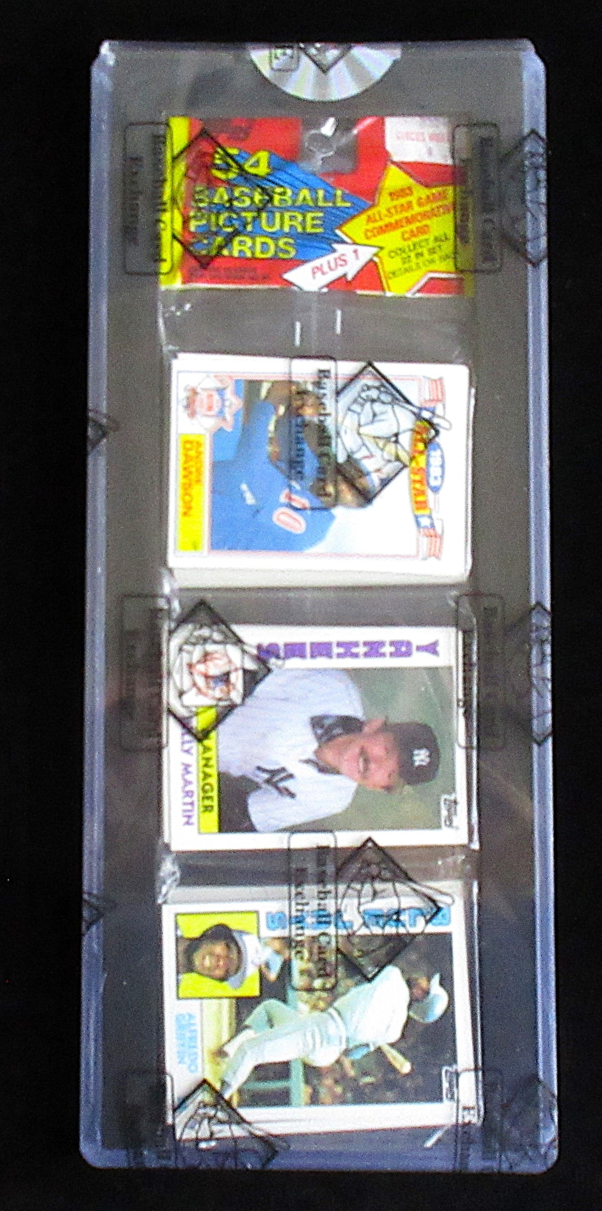 1984 Topps Baseball Unopened Rack Pack (Mattingly RC Back) (BBCE) (28056)