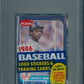 1986 Fleer Baseball Unopened Cello Pack PSA 9 Henderson Top *3695