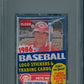 1986 Fleer Baseball Unopened Cello Pack PSA 9 Rose Top *3696