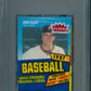 1987 Fleer Baseball Unopened Cello Pack PSA 8 Clark Top *3699