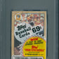 1987 Topps Baseball Unopened Cello Pack PSA 8 Bonds Top *3697