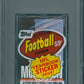 1985 Topps Football Unopened Cello Pack PSA 9 McMahon Top *5324