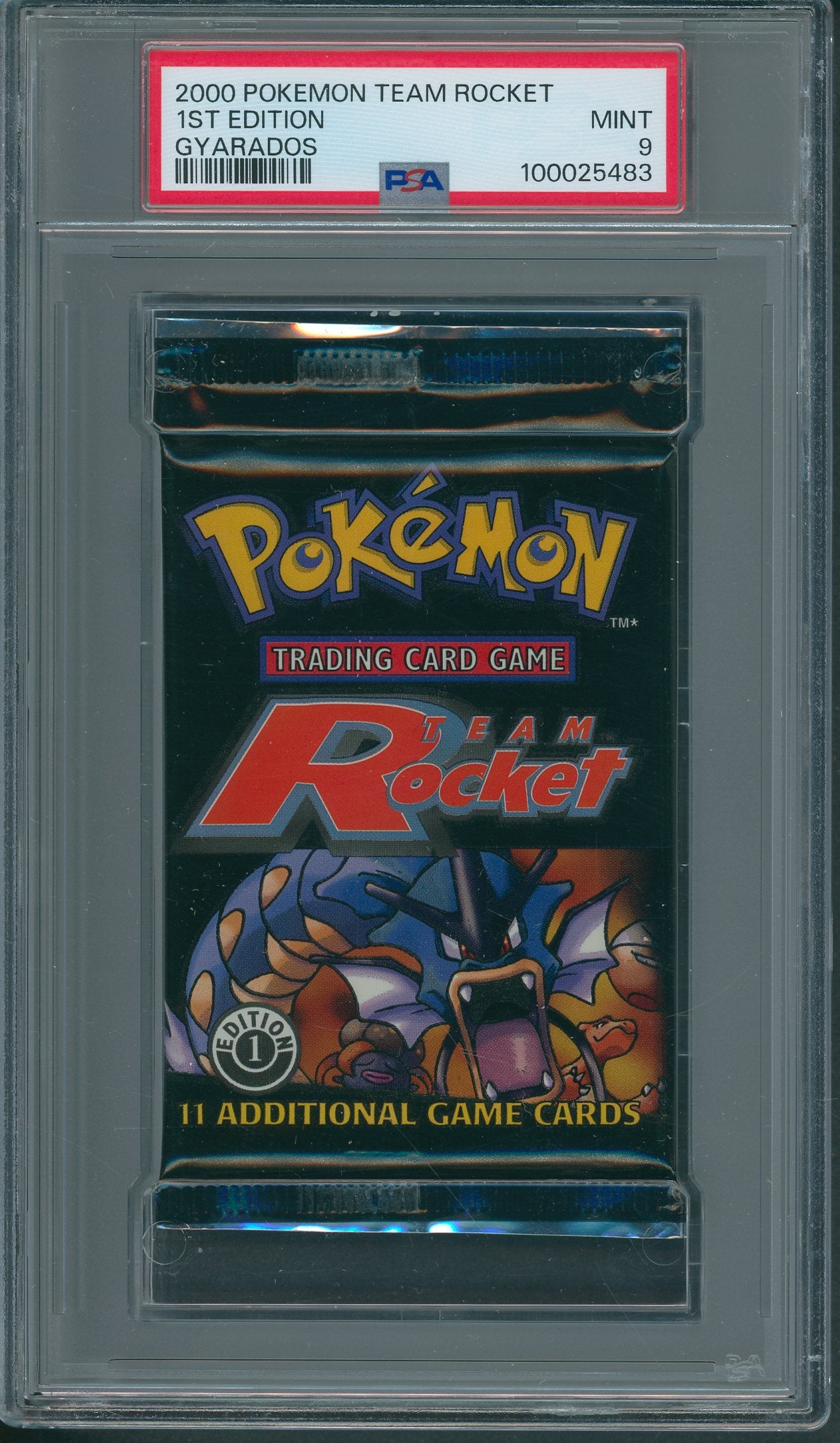 2000 Pokemon Team Rocket 1st Edition Pack PSA 9 Gyarados *5483
