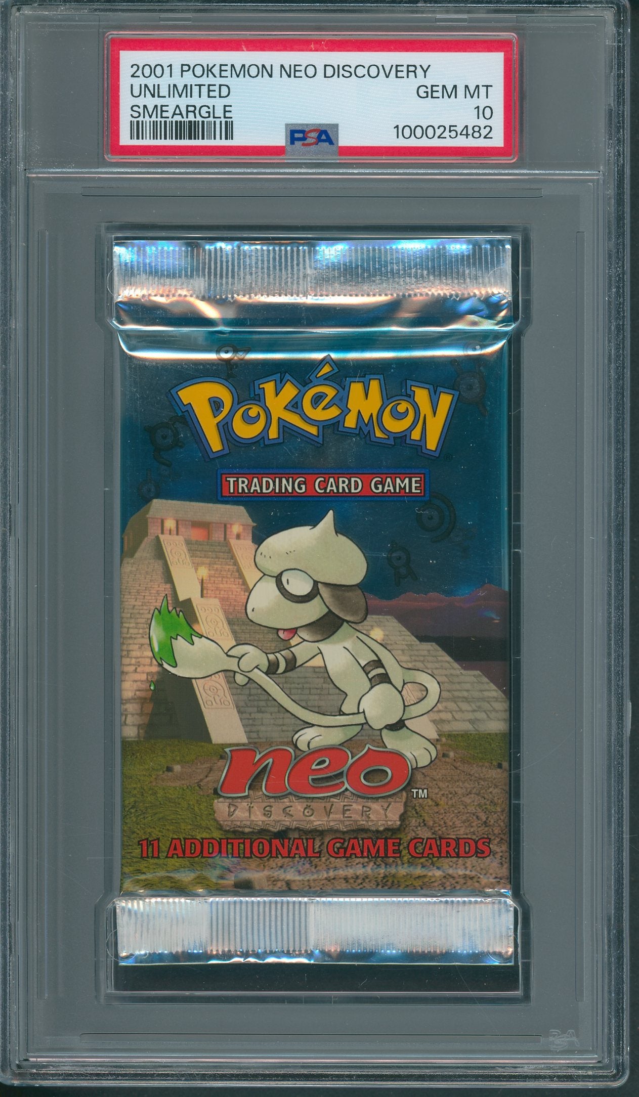2001 Pokemon Neo Discovery Unlimited Pack PSA 10 Smeargle *5482