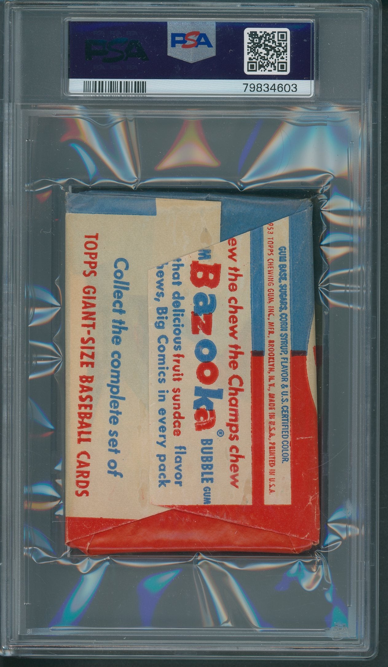 1953 Topps Baseball Unopened 5 Cent Wax Pack PSA 5