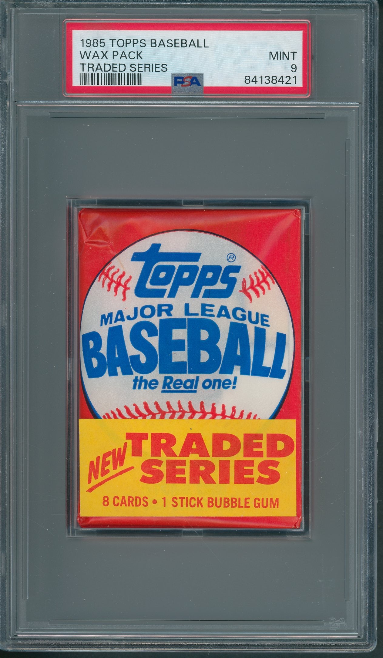 1985 Topps Baseball Traded Unopened Wax Pack PSA 9