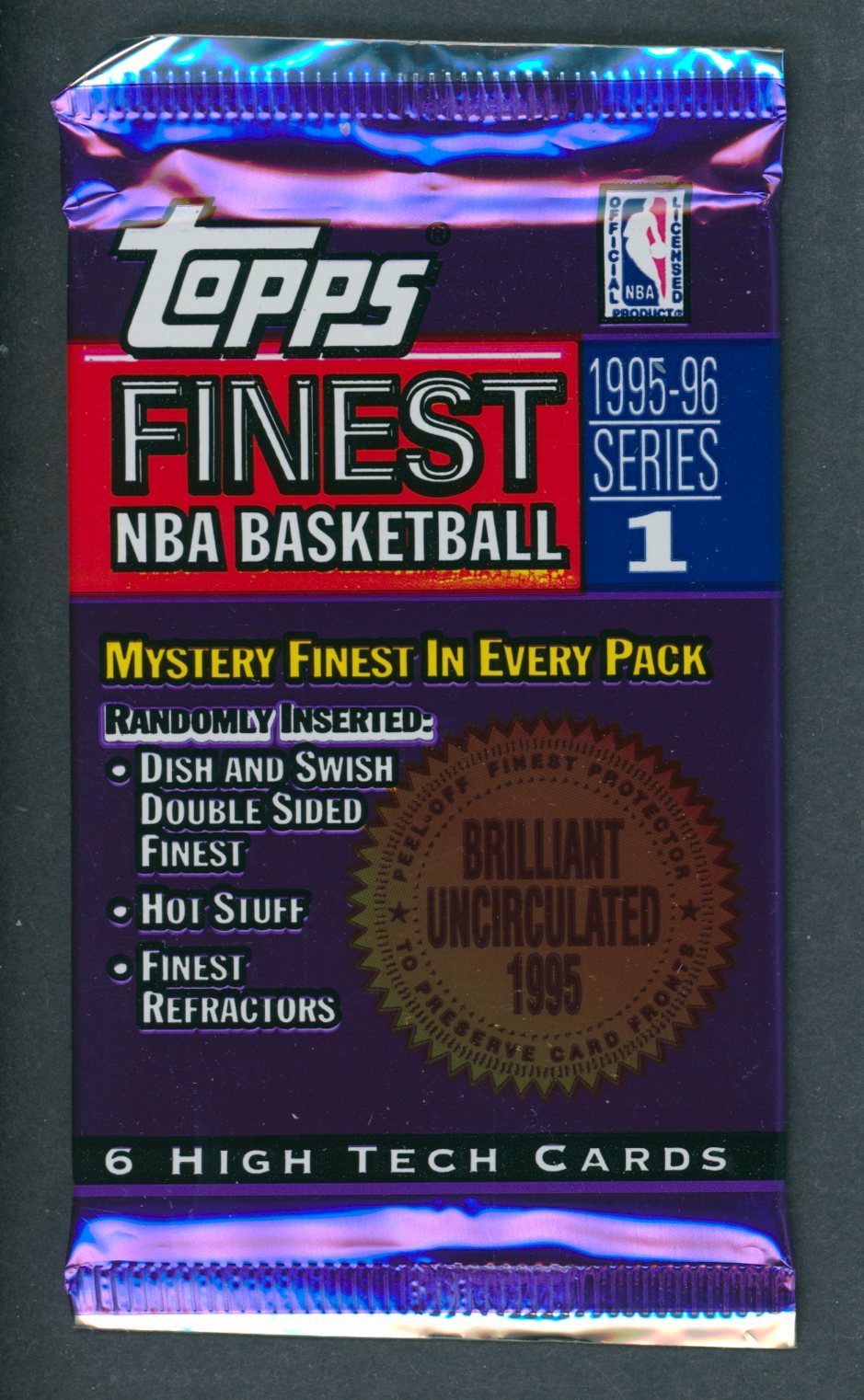1995/96 Topps Finest Basketball Unopened Series 1 Pack