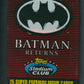 1991 Topps Stadium Club Batman Returns Unopened Pack