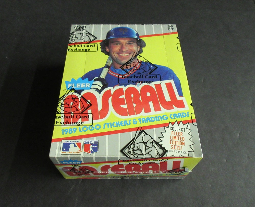 1989 Fleer Baseball Unopened Wax Box (FASC) (Code 83422)