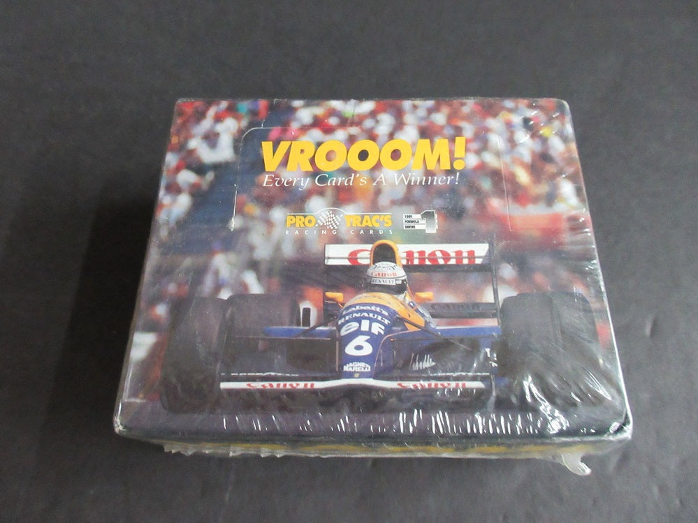 1991 Pro Trac's Vroom Formula 1 Racing Race Cards Box (Hobby)