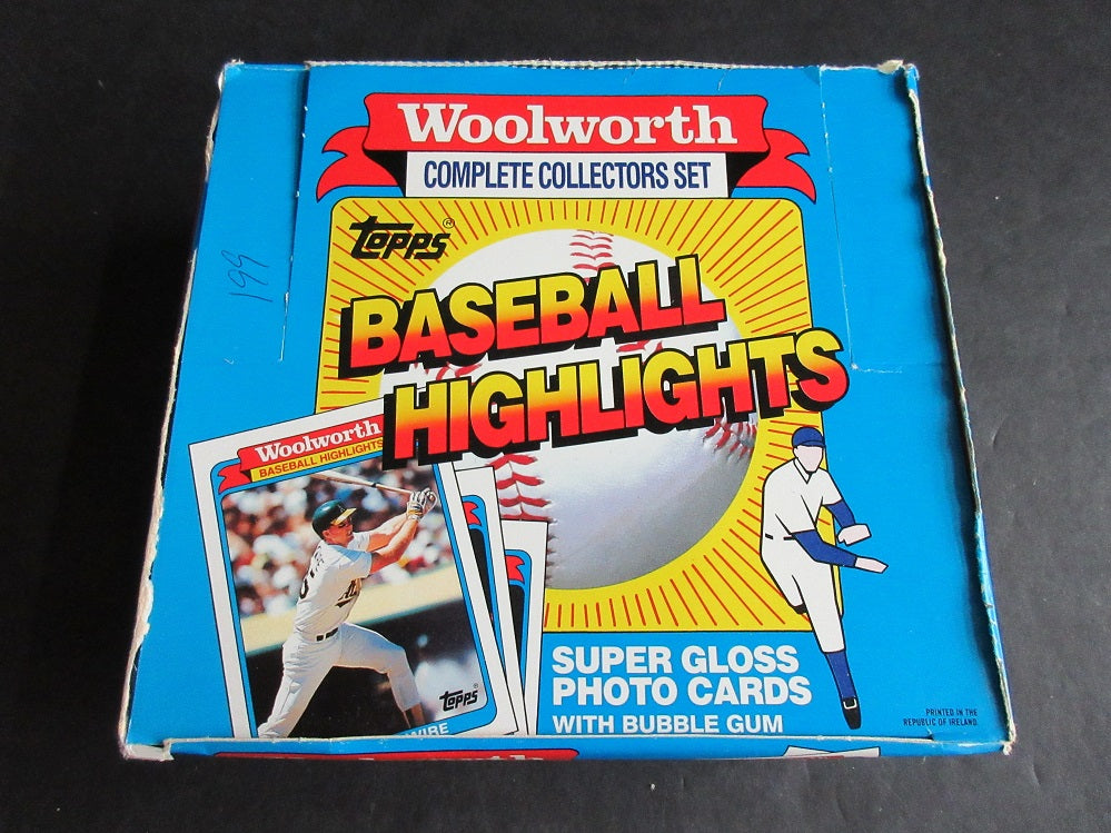 1988 Topps Baseball Woolworth Baseball Highlights Factory Set Box (24/33)