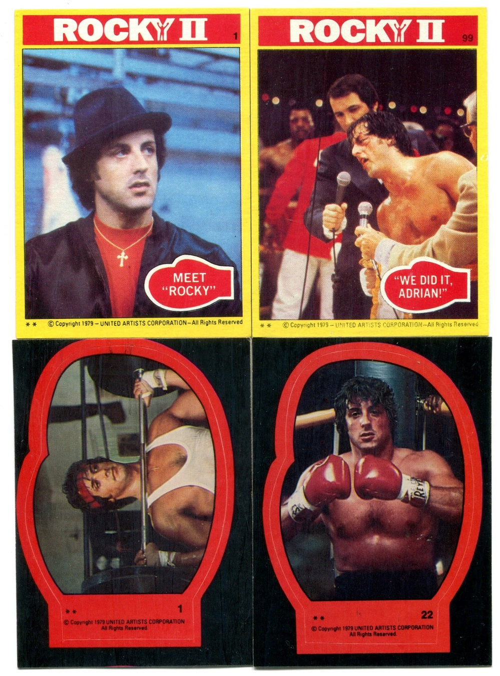 1979 Topps Rocky II Complete Set (w/ stickers) NM/MT (99/22) (23-166)